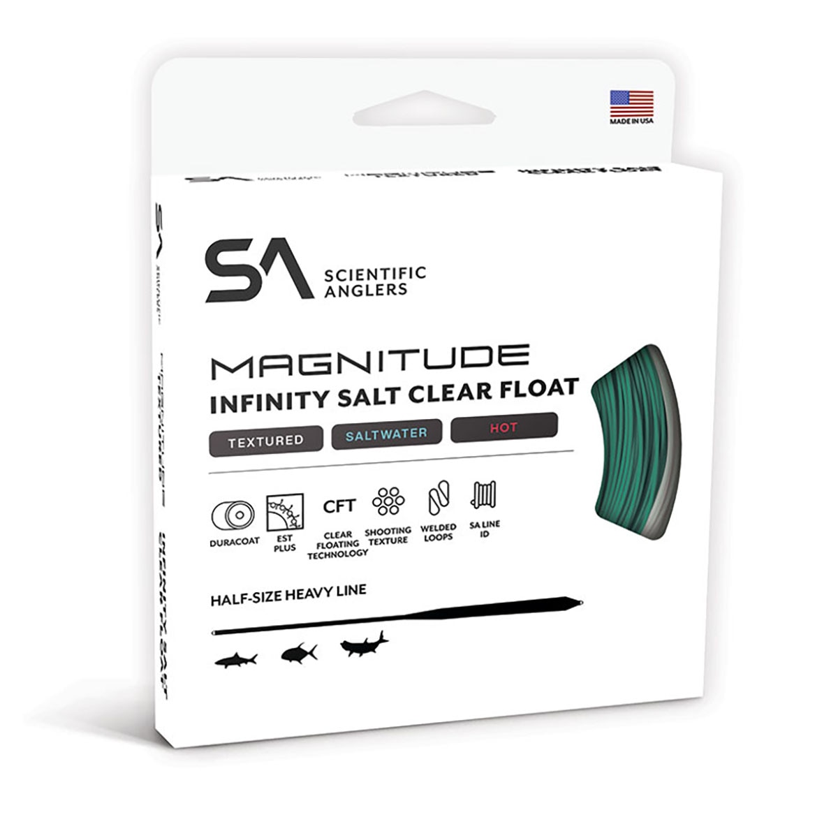 Scientific Anglers Magnitude Textured Infinity Salt Full Clear Floating Fly Line in Clear